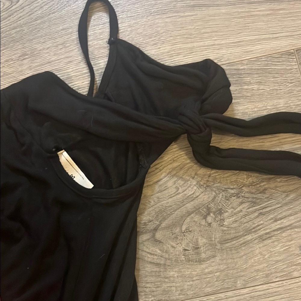 We The Free Black Asymmetrical Cut Out Camisole - Picture 4 of 5